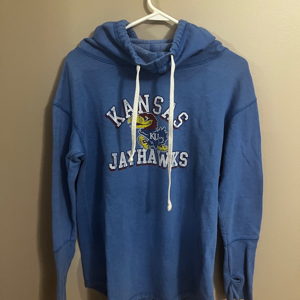 Kansas Jayhawks Cowl Neck Sweatshirt, Size XL